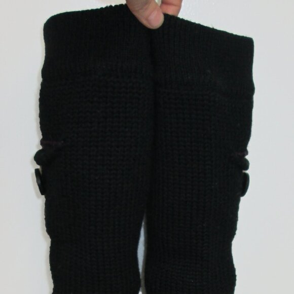 UGG Womens Classic Cardy Knit Knee High Boots/Shoes Black Size 8 - Picture 6 of 7